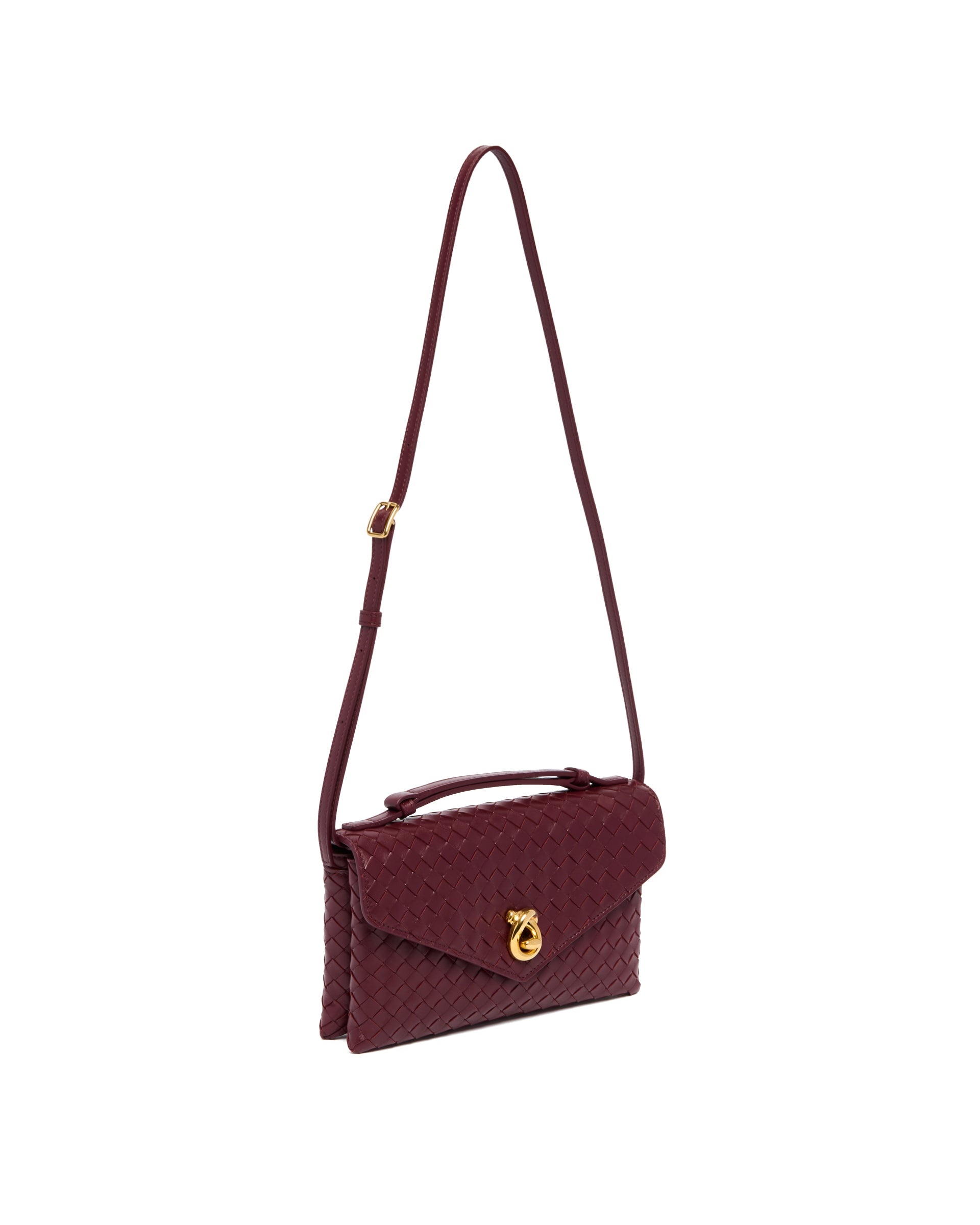 Burgundy Knot Lock Bag - 6