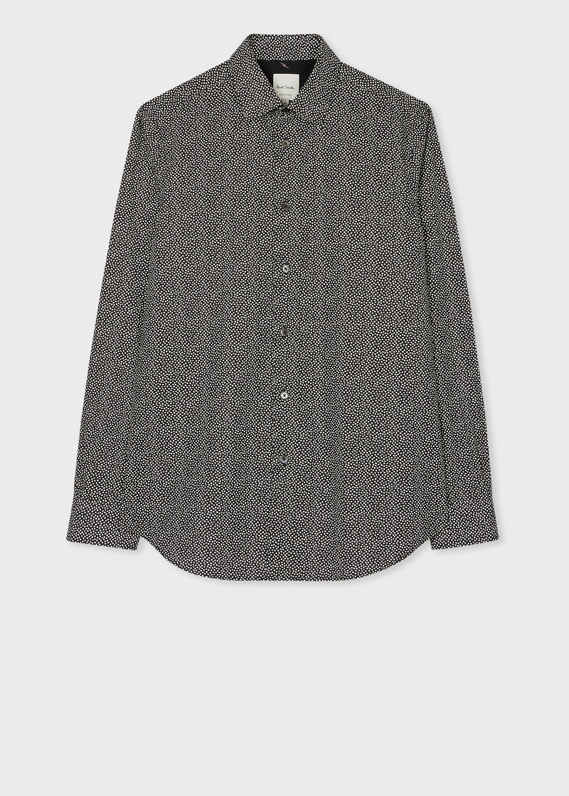 Black and White Polka Dot Cotton Shirt - 1