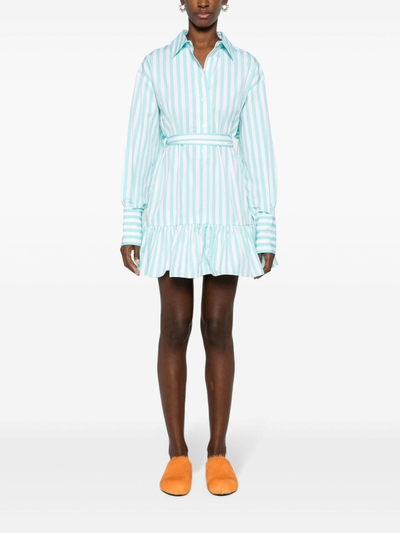 PATOU striped ruffled mini dress outlook