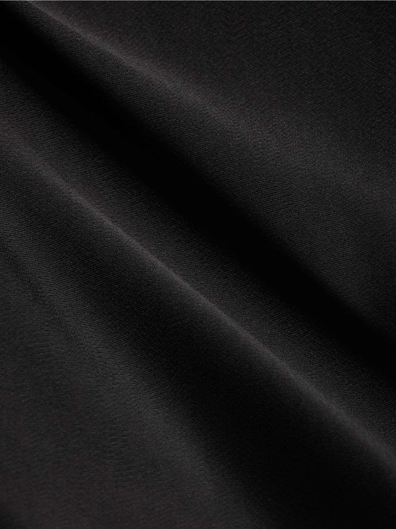 Ria twist-front satin and ribbed-knit top Black - 4