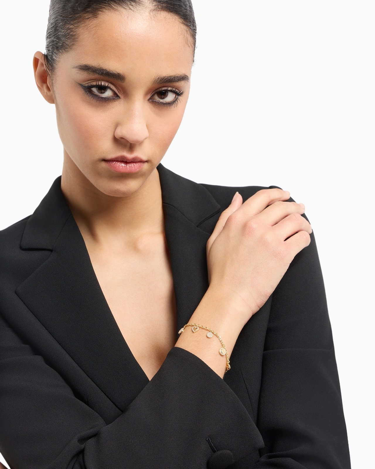 GOLD-TONE BRASS STATION BRACELET - 2