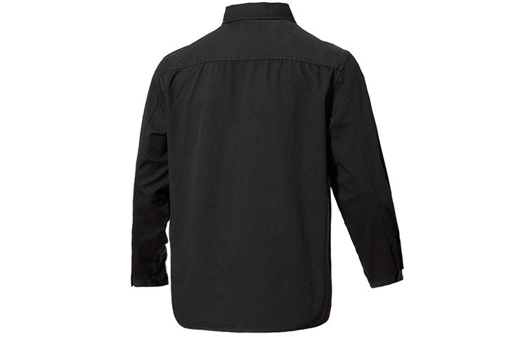 Converse Twill Long Sleeve Button Down 'Black' 10022012-A02 - 2