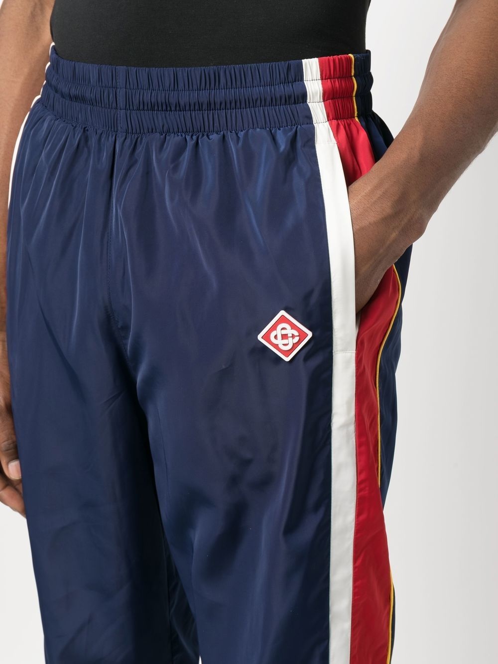 side-stripe track pants - 5
