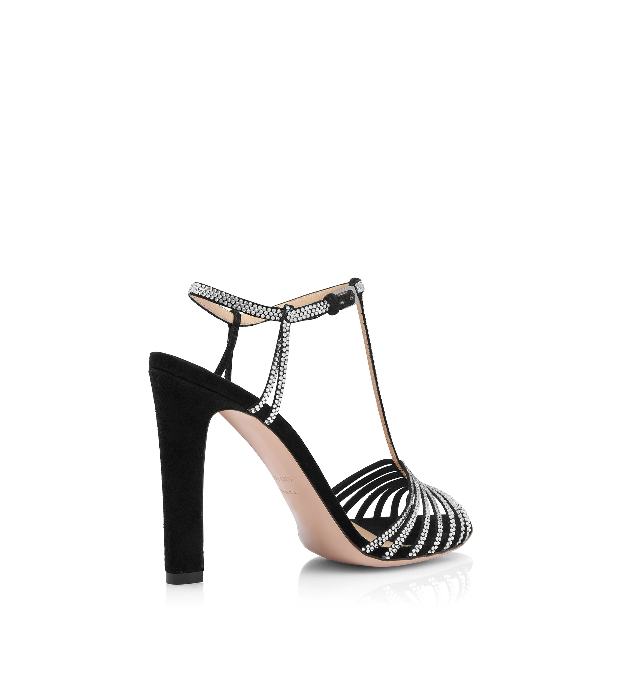 CRYSTAL-EMBELLISHED SUEDE LEATHER JERRY SANDAL - 3