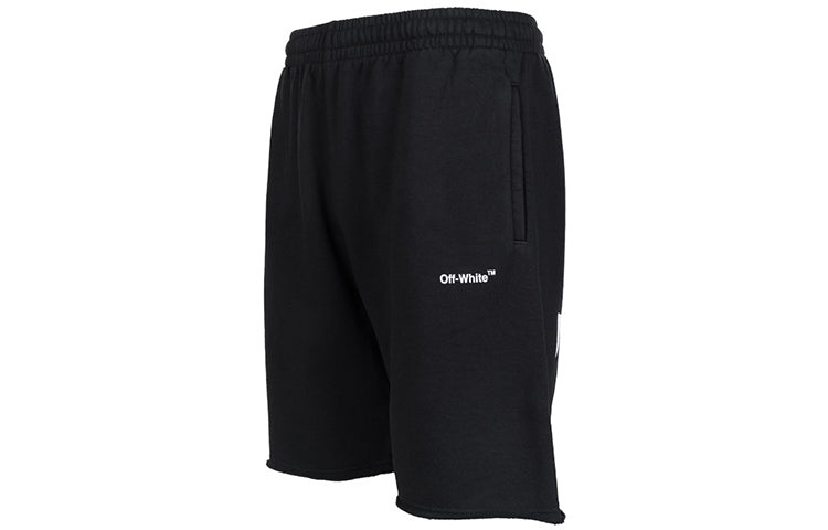 Men's Off-White SS22 Logo Printing Sports Shorts Version Black OMCI006C99FLE0011001 - 3