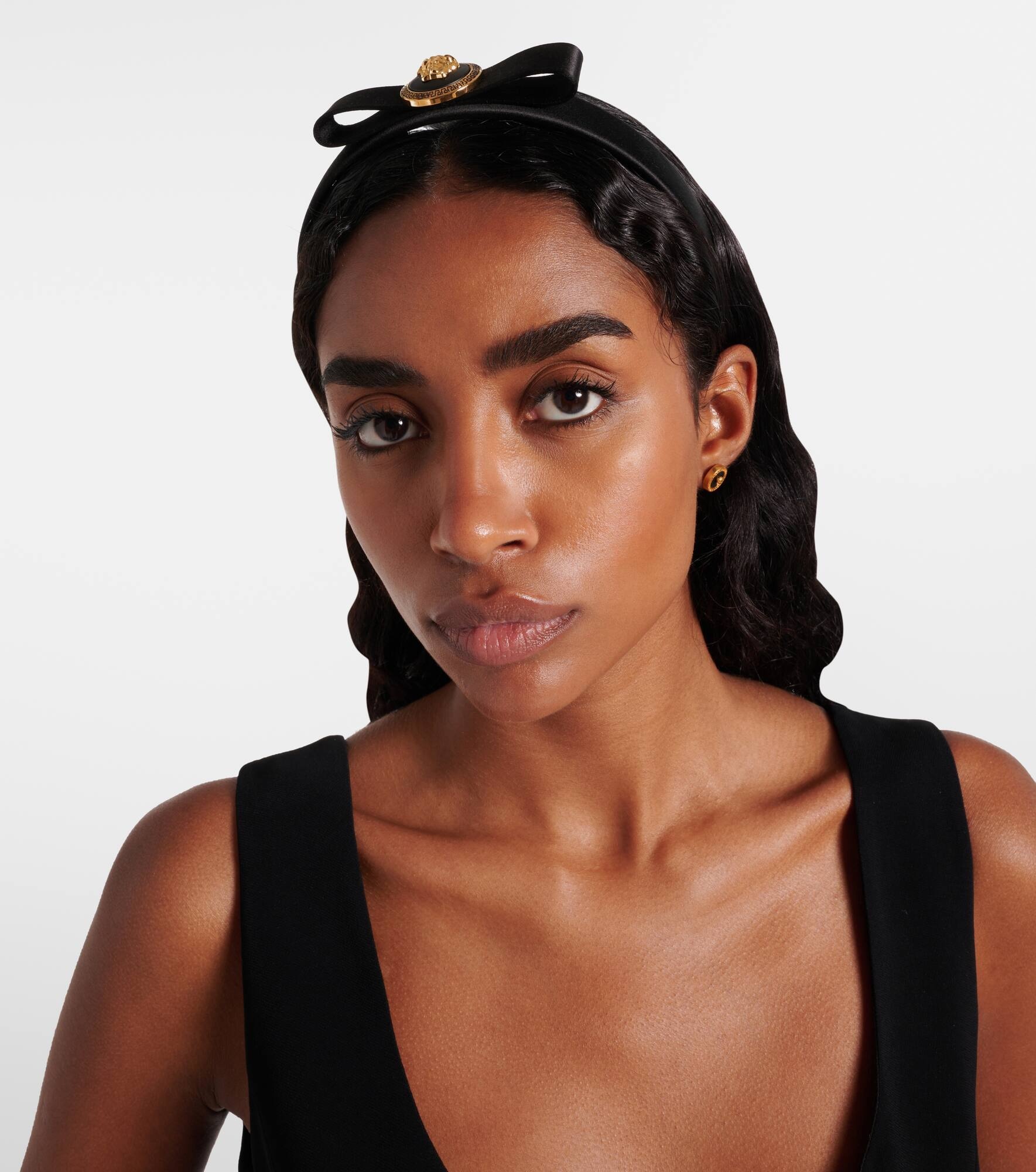 Medusa '95 bow-detail satin headband - 2