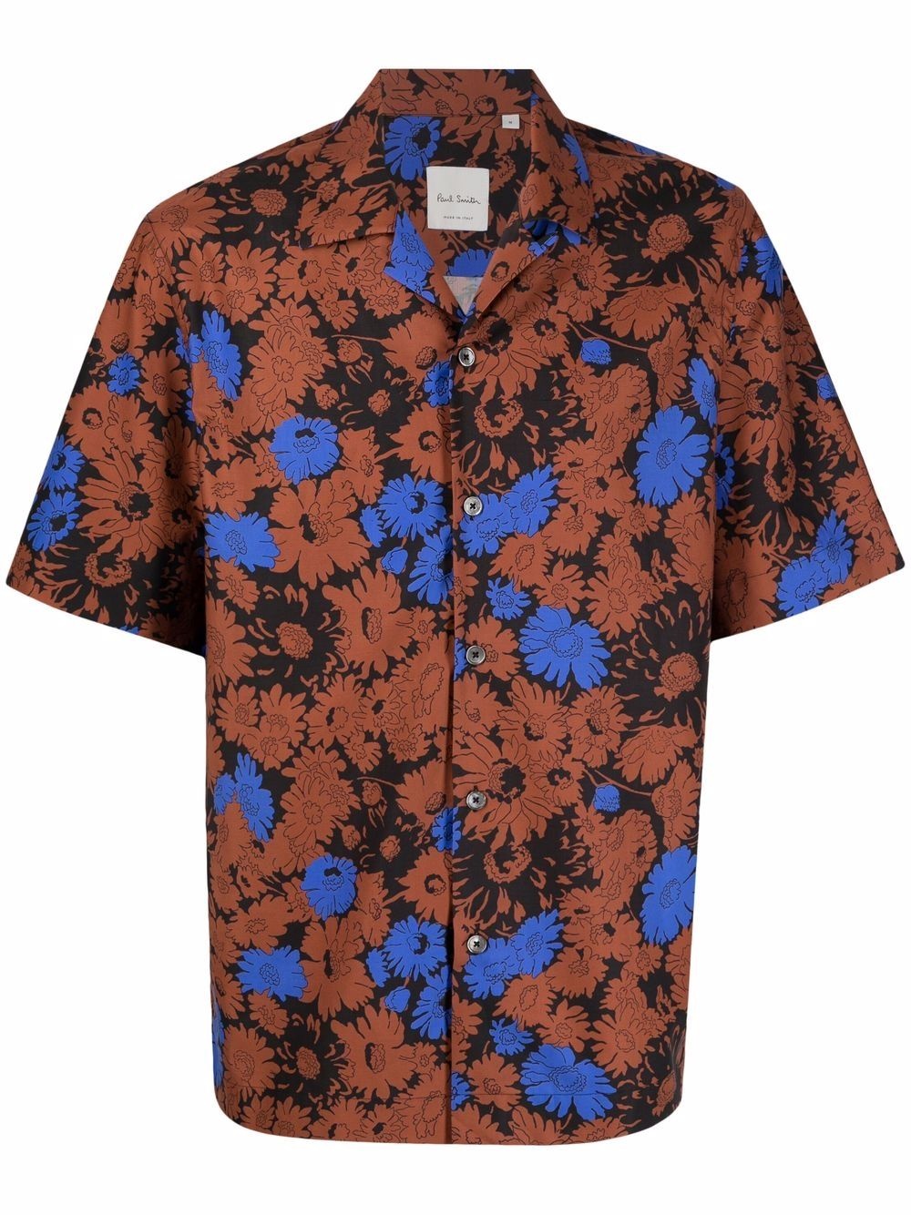 abstract-print short-sleeve shirt - 1