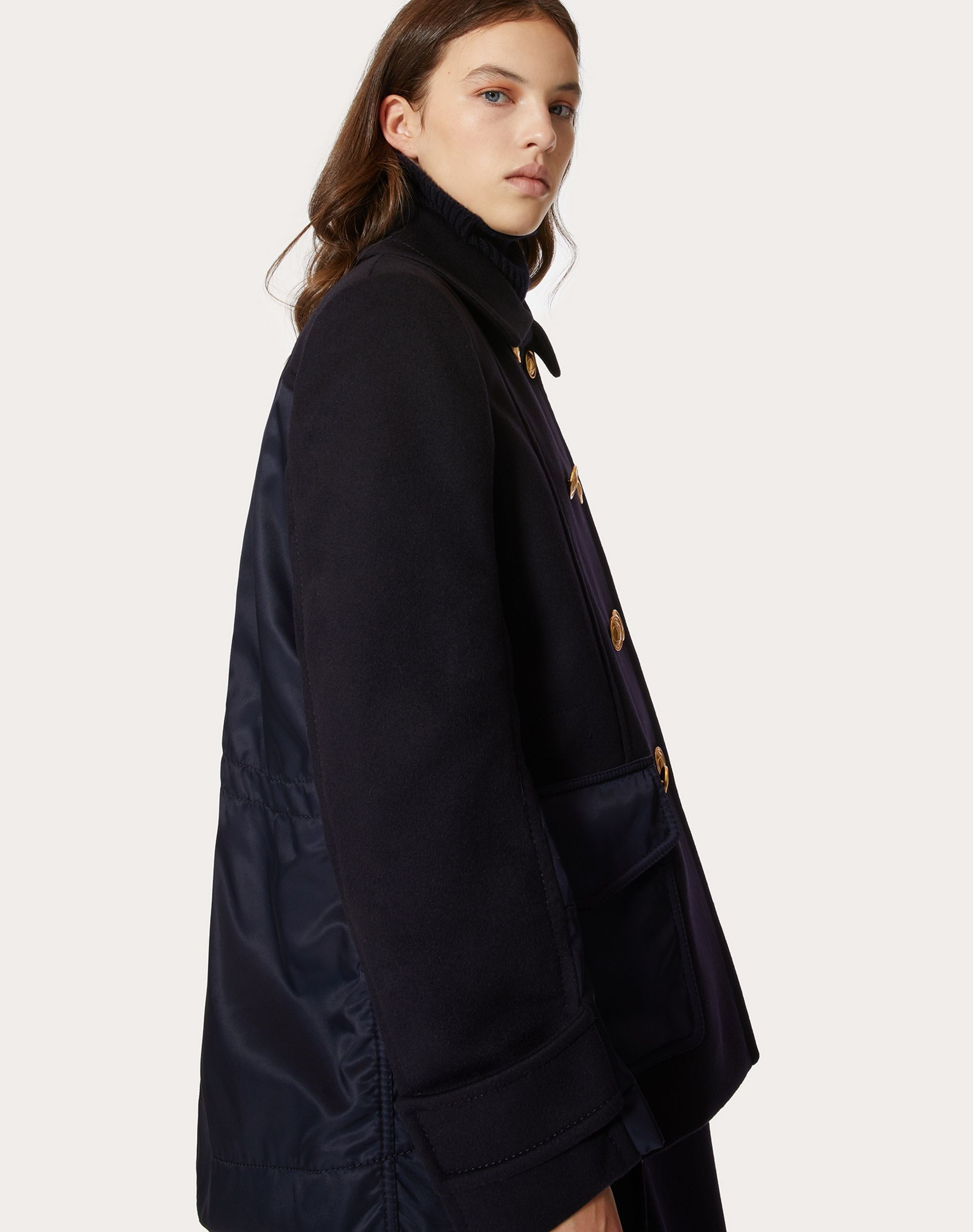 COMPACT DRAP PEA COAT - 5