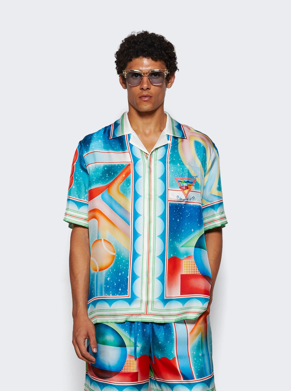 Cuban Collar Short Sleeve Shirt Galaxy Court - 2