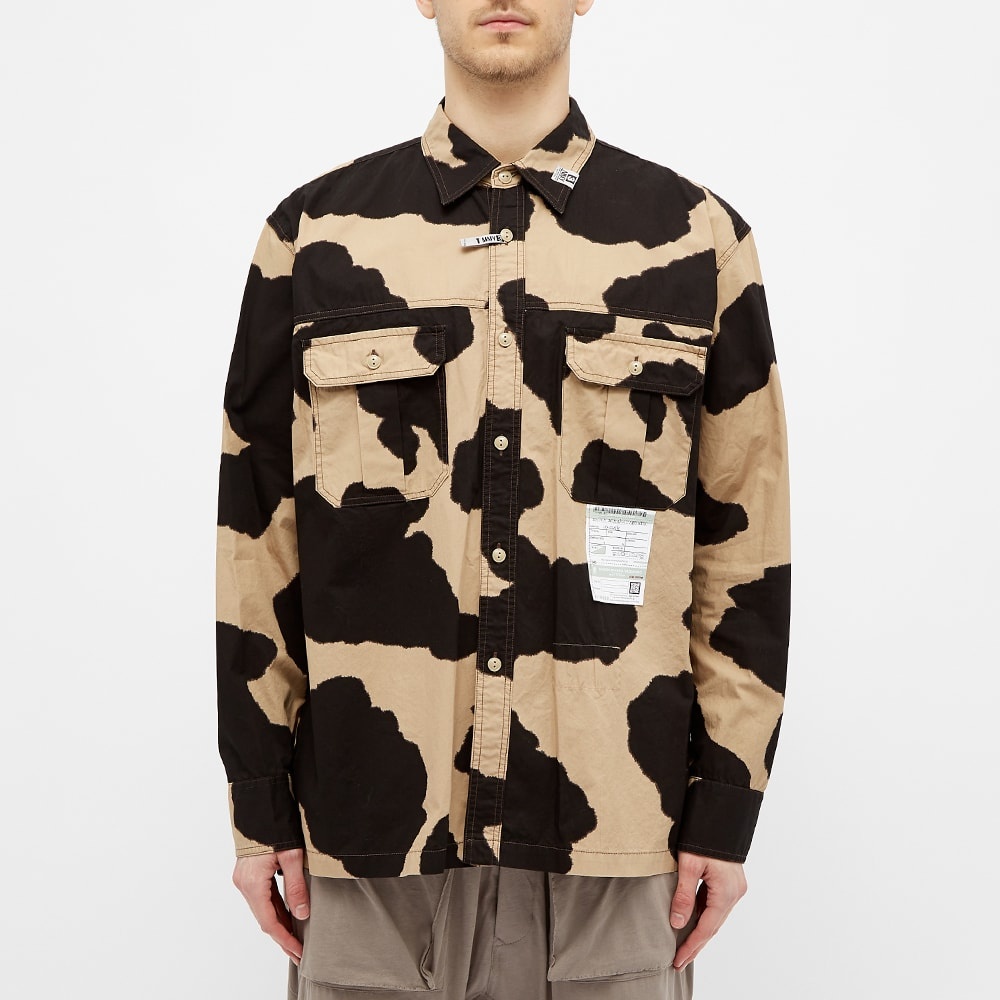 Maison MIHARA YASUHIRO Cow Print Work Shirts - 4