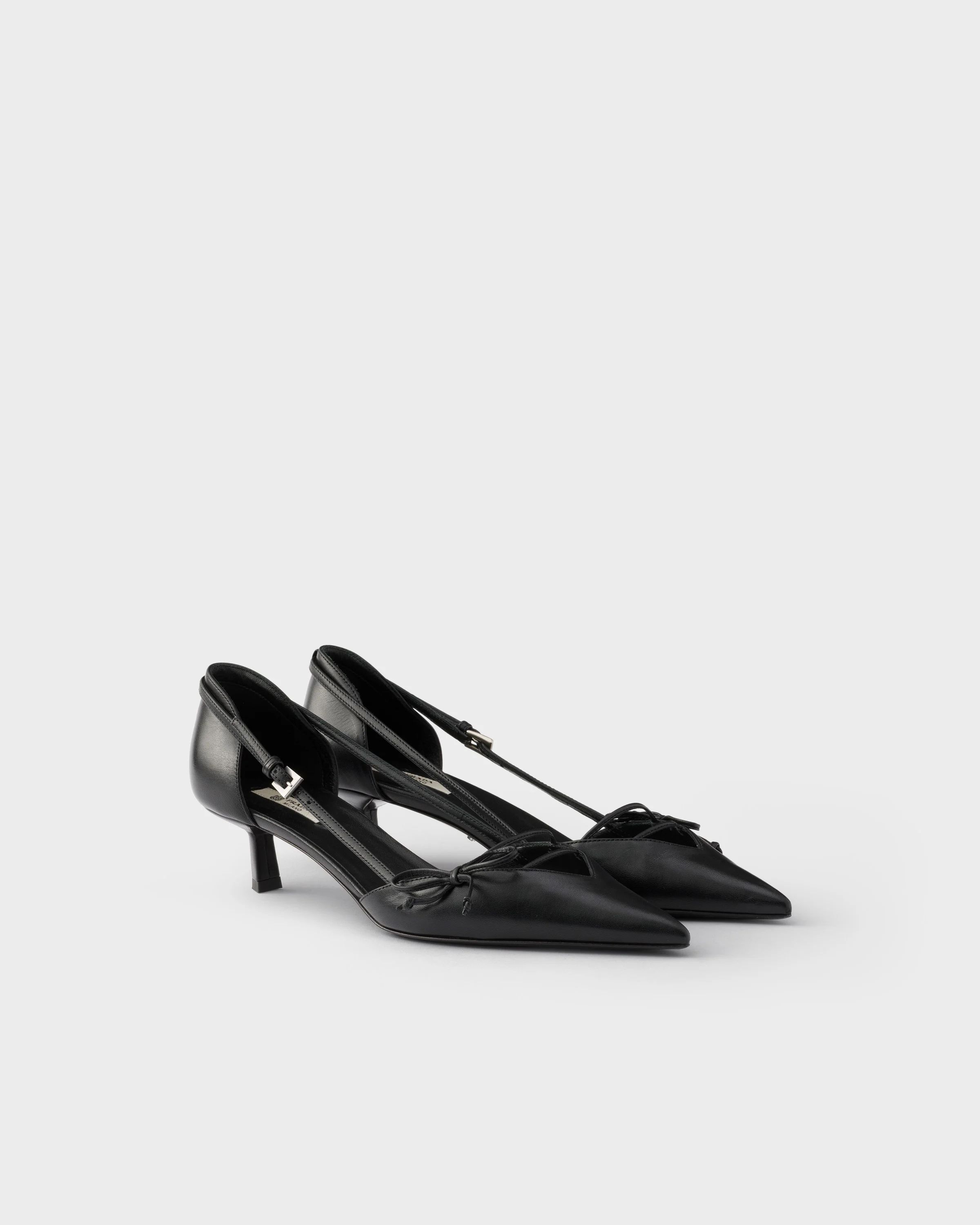 Open-side leather pumps - 1