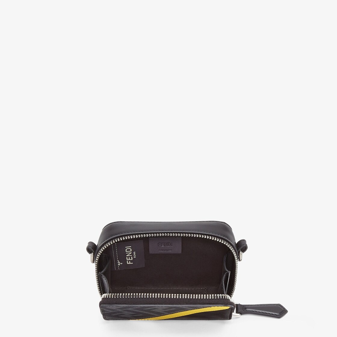 Compact mini pouch with zip fastening. The cross-body strap is adjustable and detachable. Made of te - 3