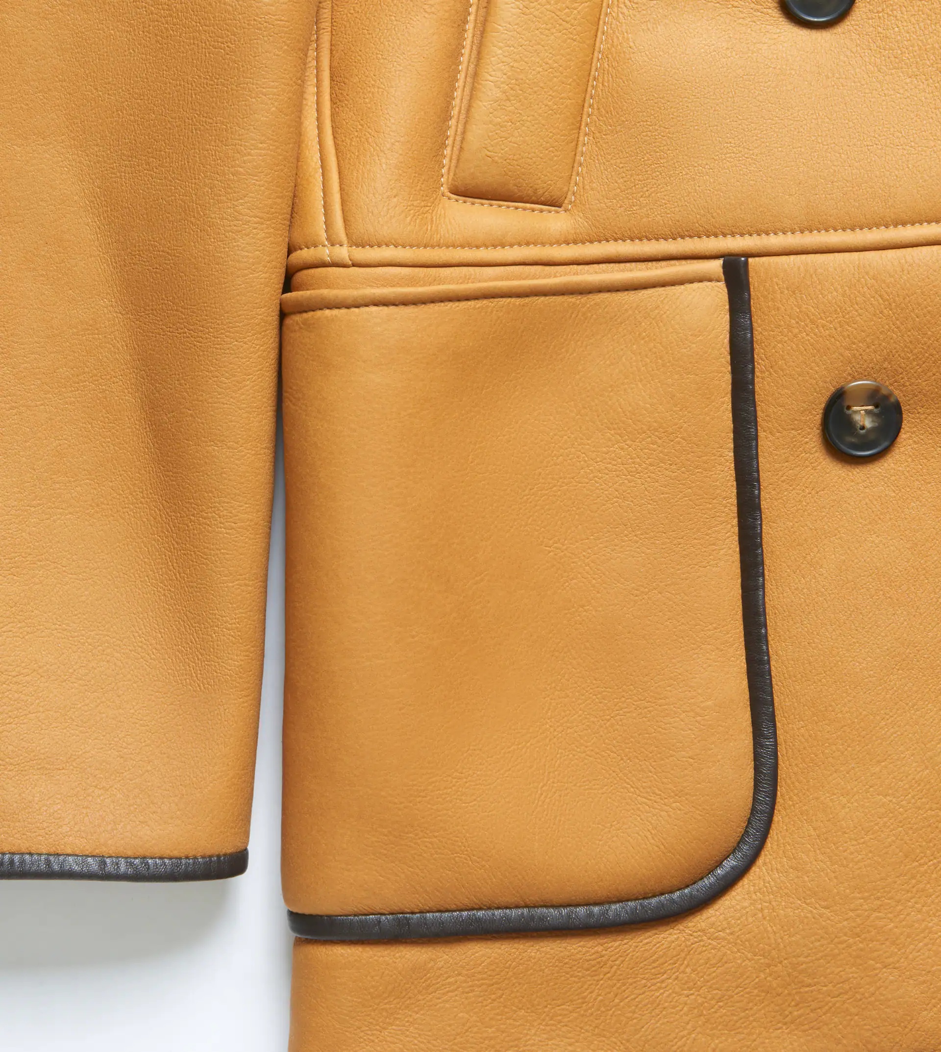 PEACOAT IN SUEDE - BEIGE, BROWN, BLACK - 3