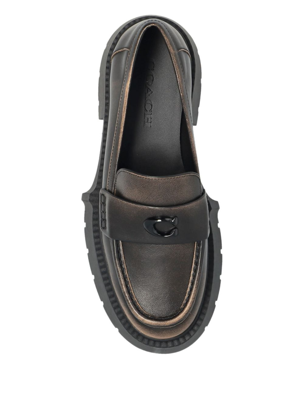 Leah logo-plaque loafers - 3