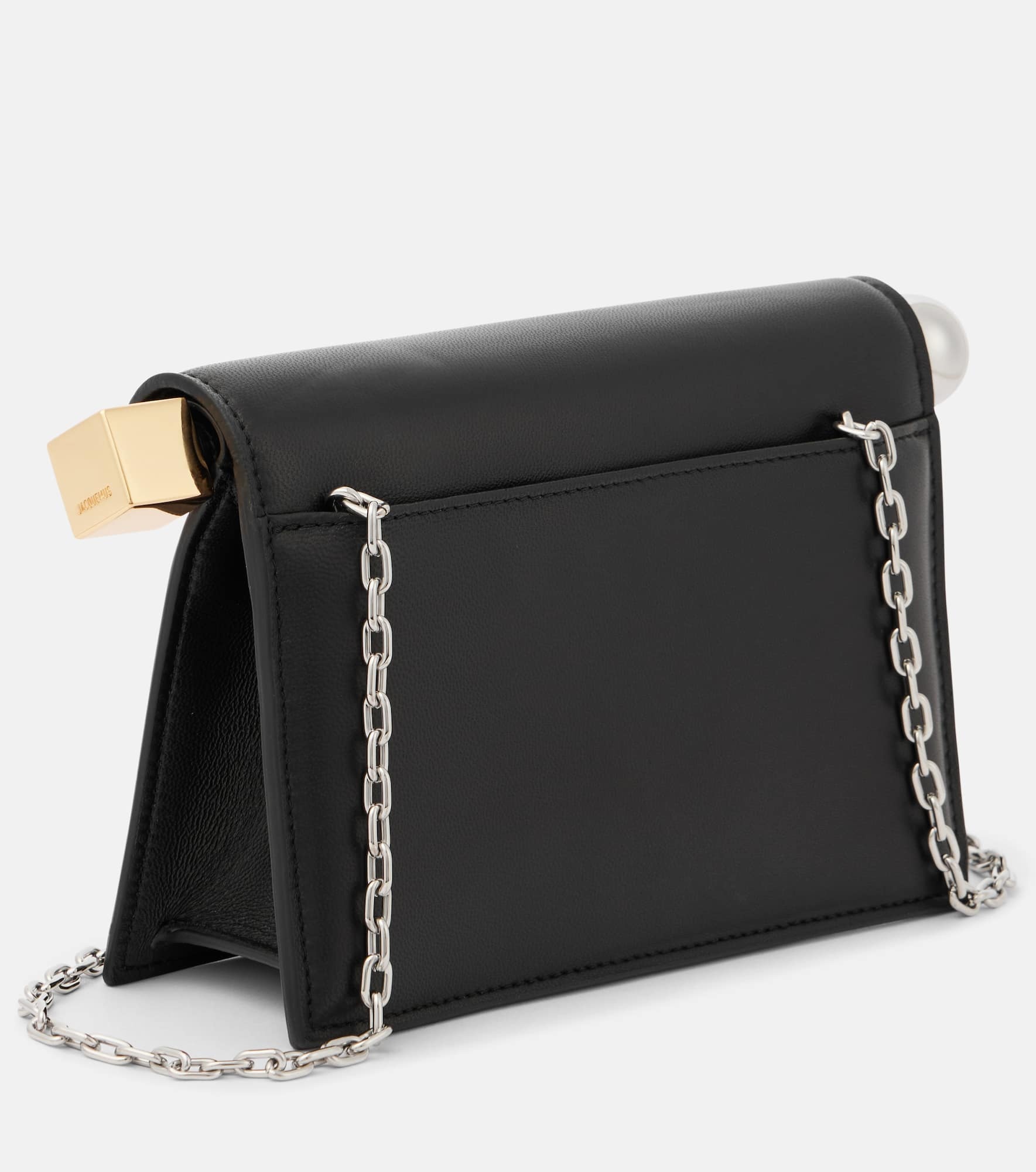 La Petite Pochette Rond Carré leather clutch - 5