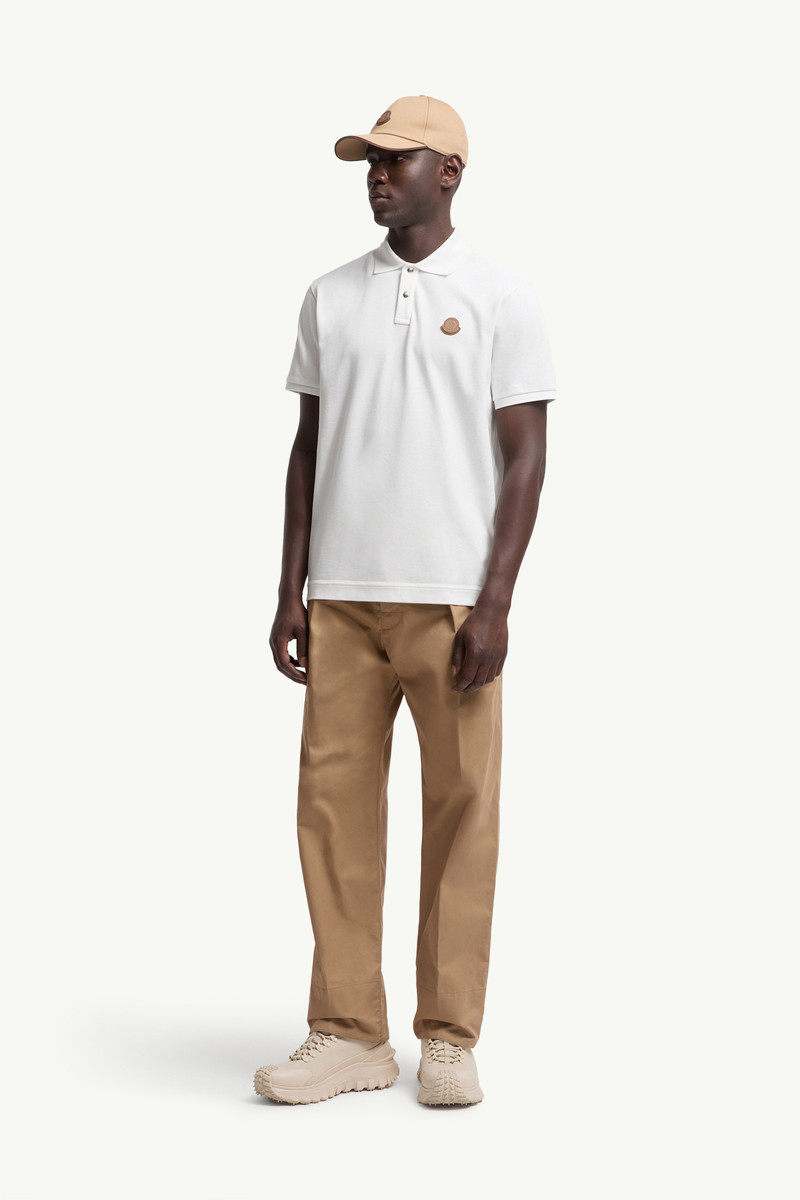 Moncler Logo Patch Cotton Piquet Polo Shirt outlook