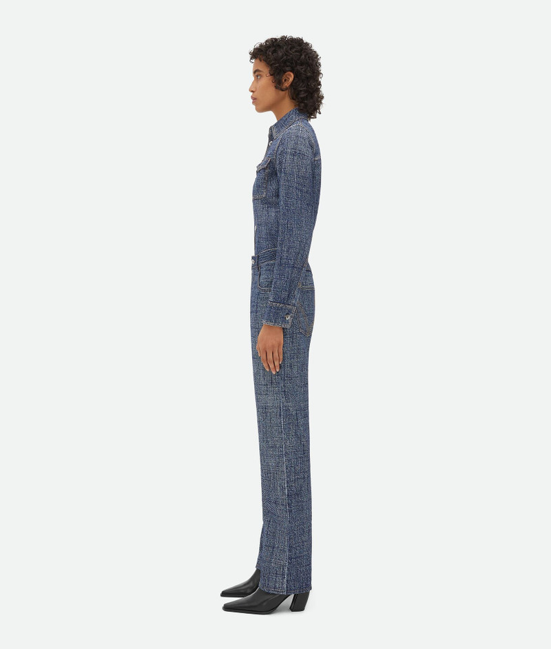 Bottega Veneta Textured Denim Viscose Trousers outlook