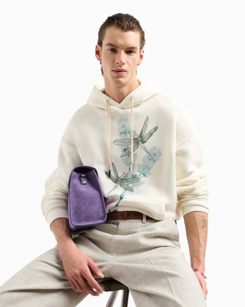 ASV JERSEY HOODED SWEATSHIRT WITH DRAGONFLY PRINT AND EMBROIDERY 6