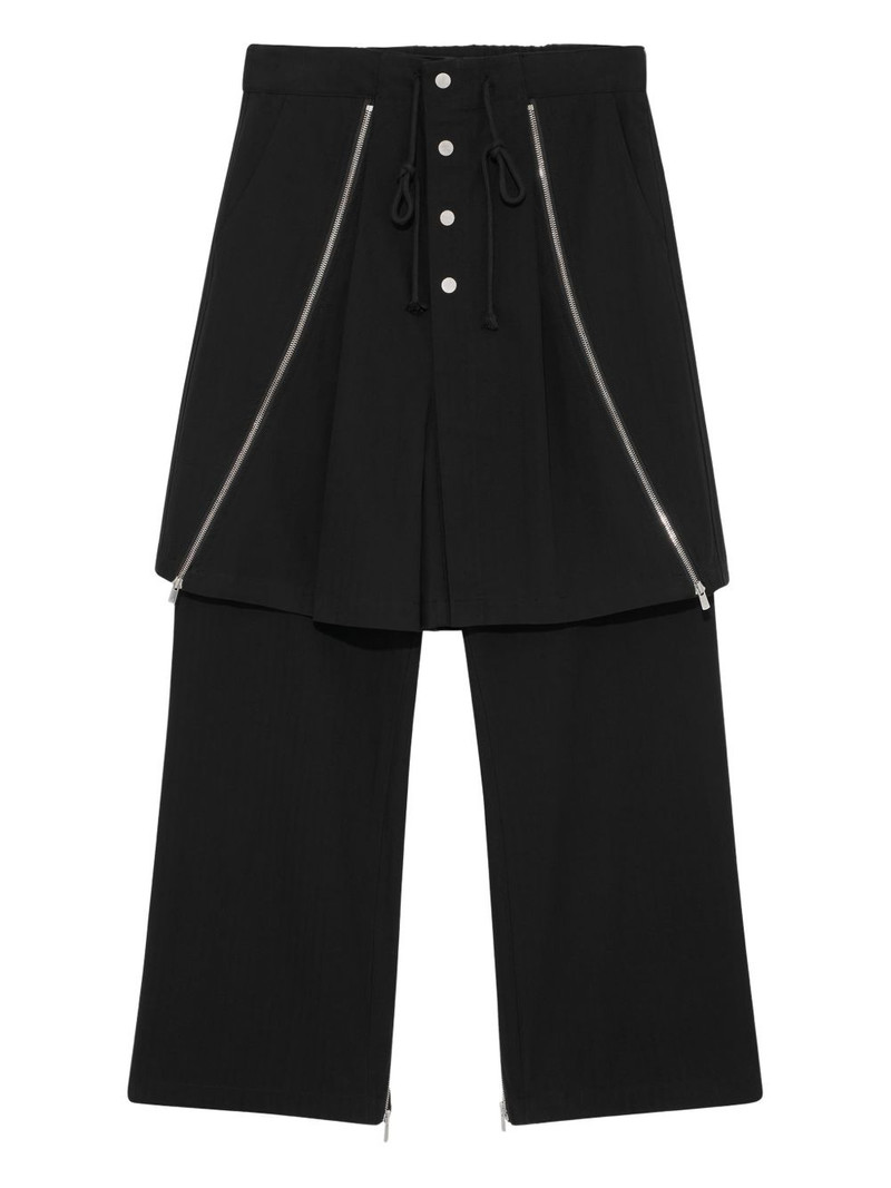 zip-detail trousers 1