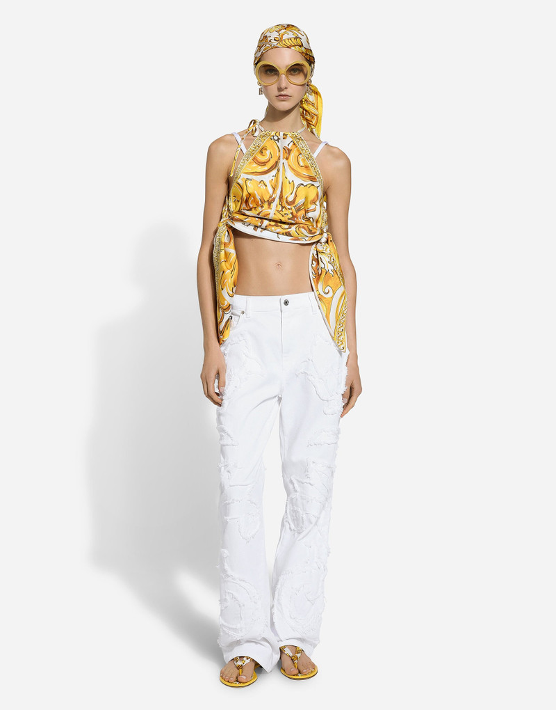 Dolce & Gabbana Boyfriend jeans with embroidery outlook