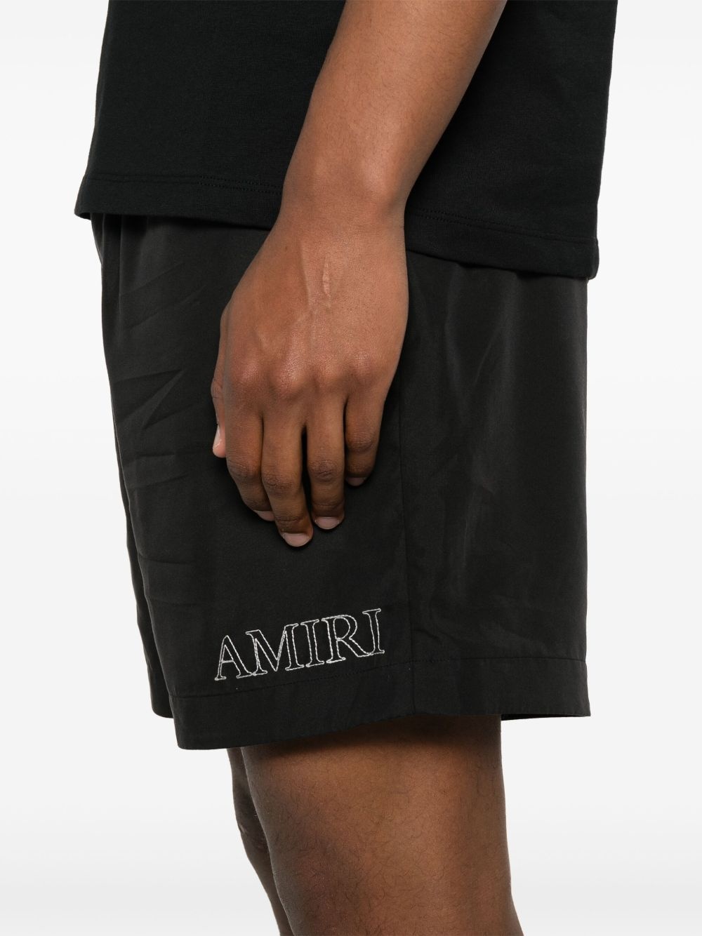 logo-embroidered shorts - 5