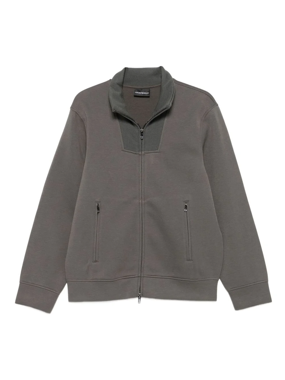 zip-front panelled sweater - 1