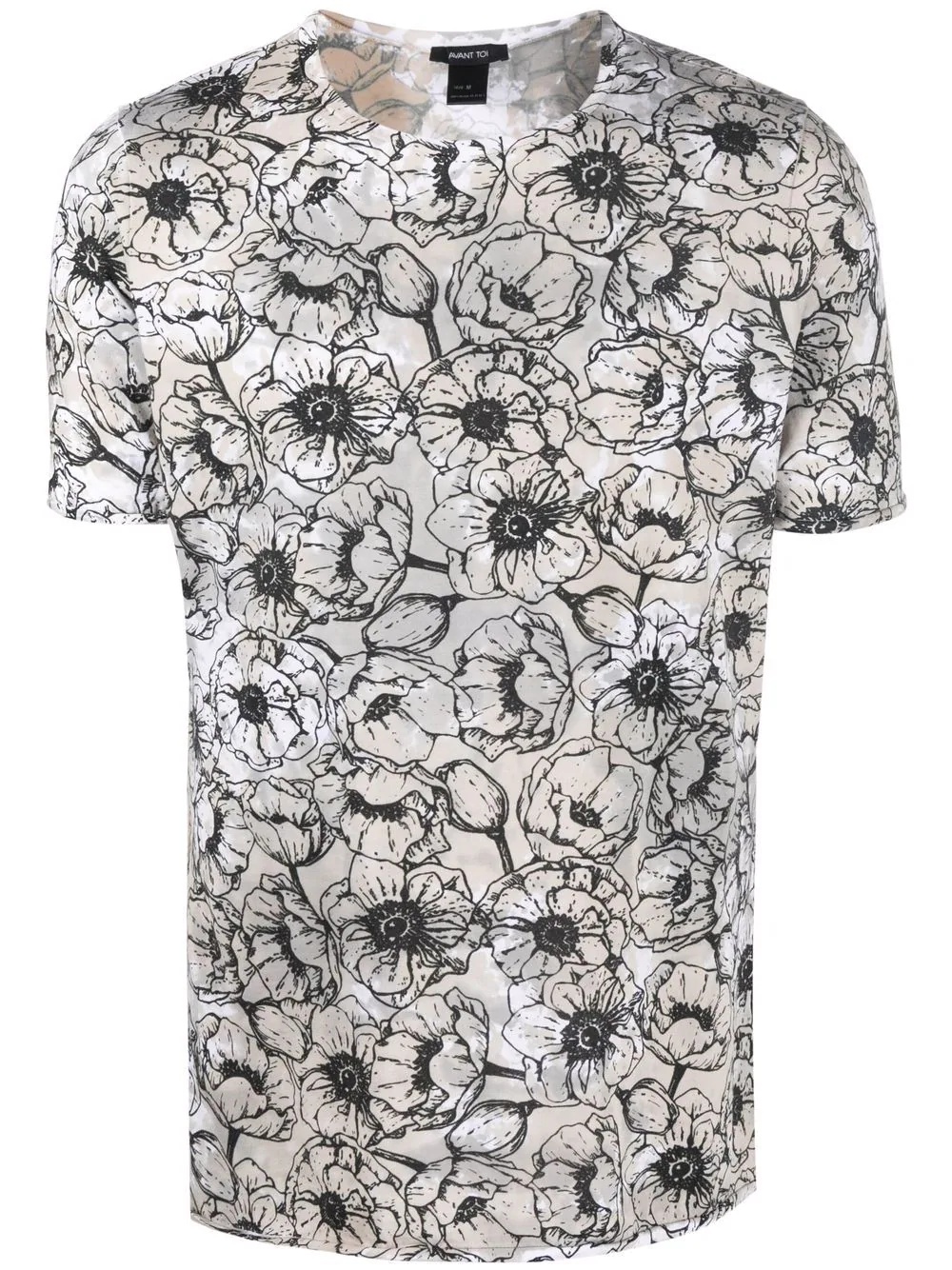 floral-print cotton T-shirt - 1