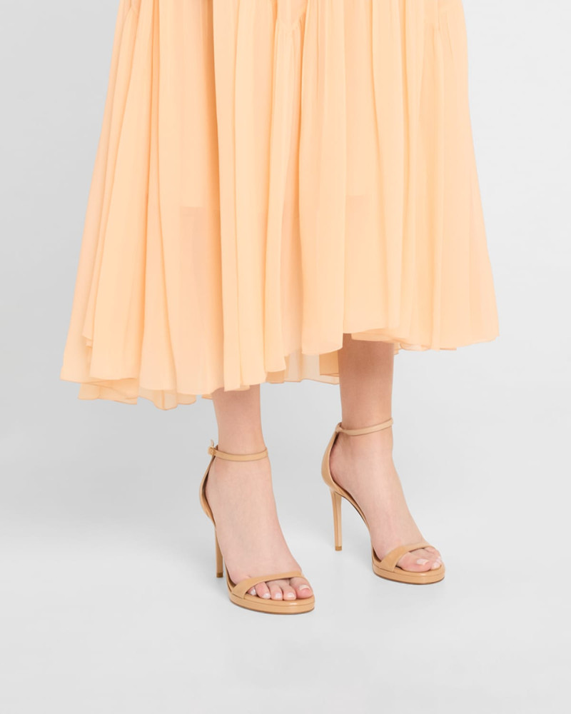 Stuart Weitzman Nudist Patent Leather Stiletto Platform Sandals outlook