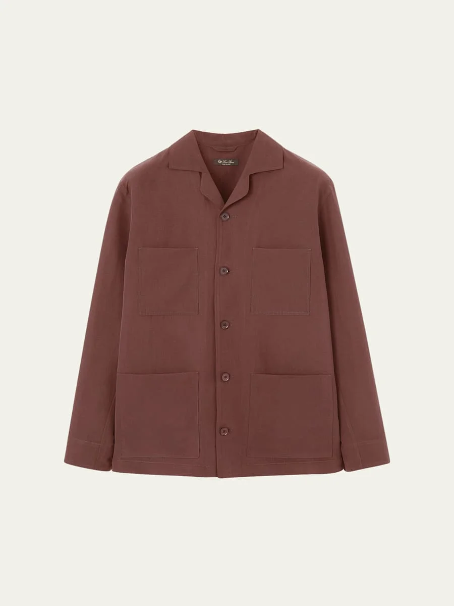 Men's Joele Linen and Silk Overshirt - 1