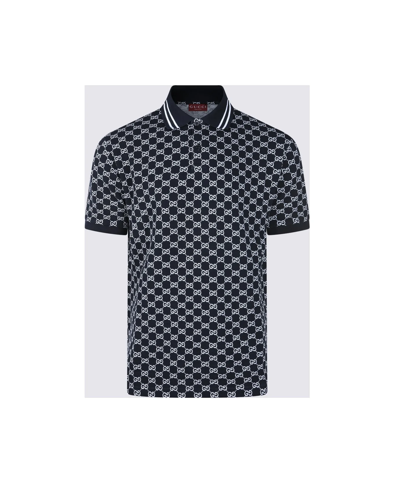 Navy Cotton Polo Shirt - 1