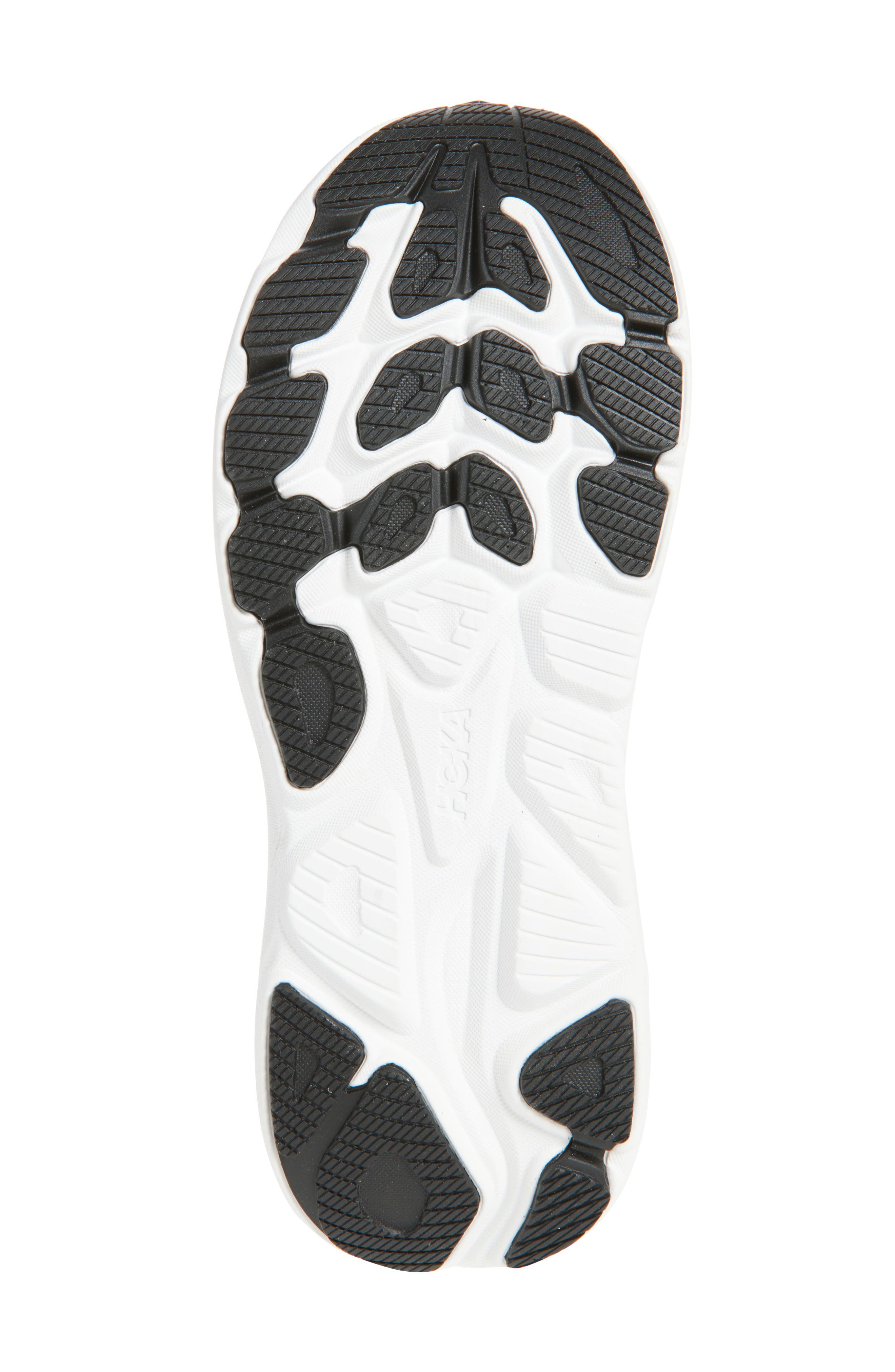 HOKA Clifton 10 Running Shoe in Black /White at Nordstrom - 6