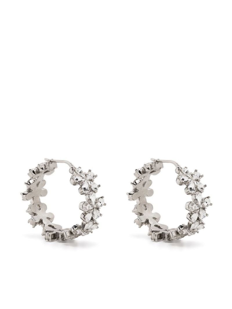 Lily mini flower hoop earrings - 1