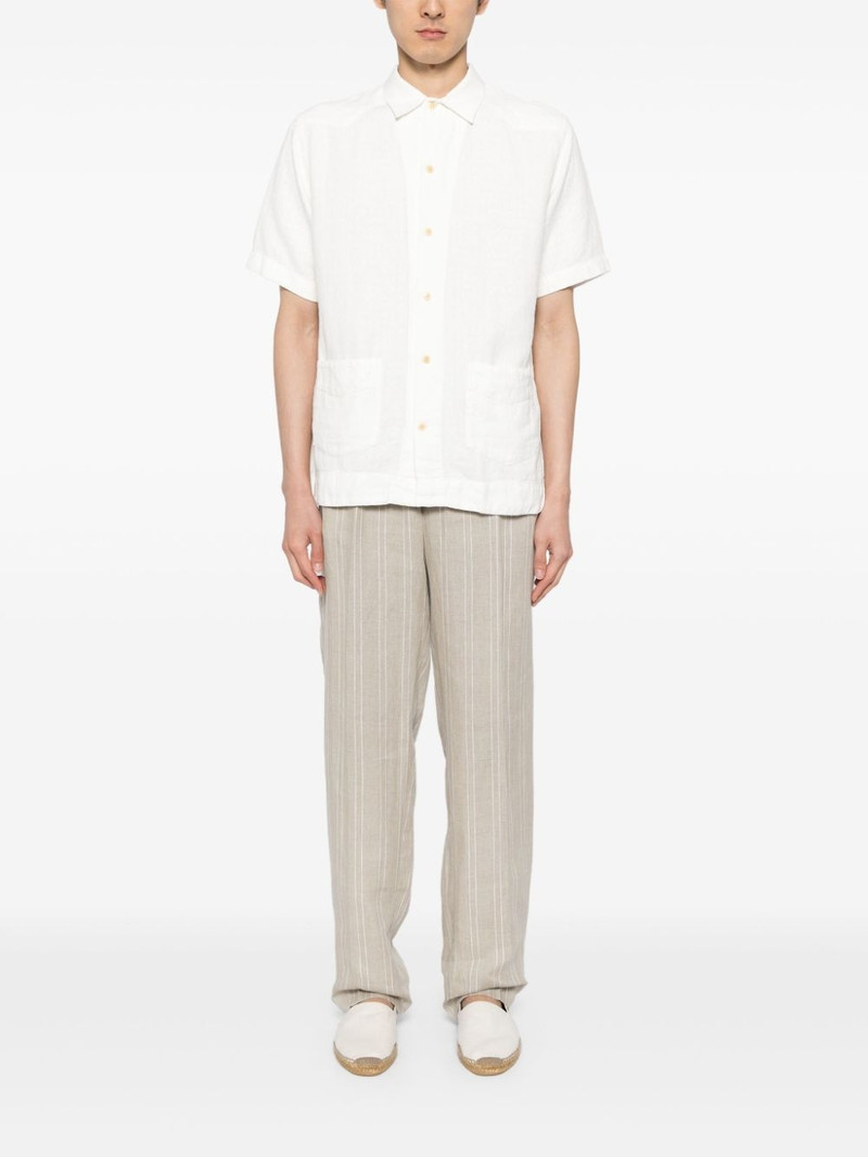 Oliver Spencer straight-leg linen trousers outlook