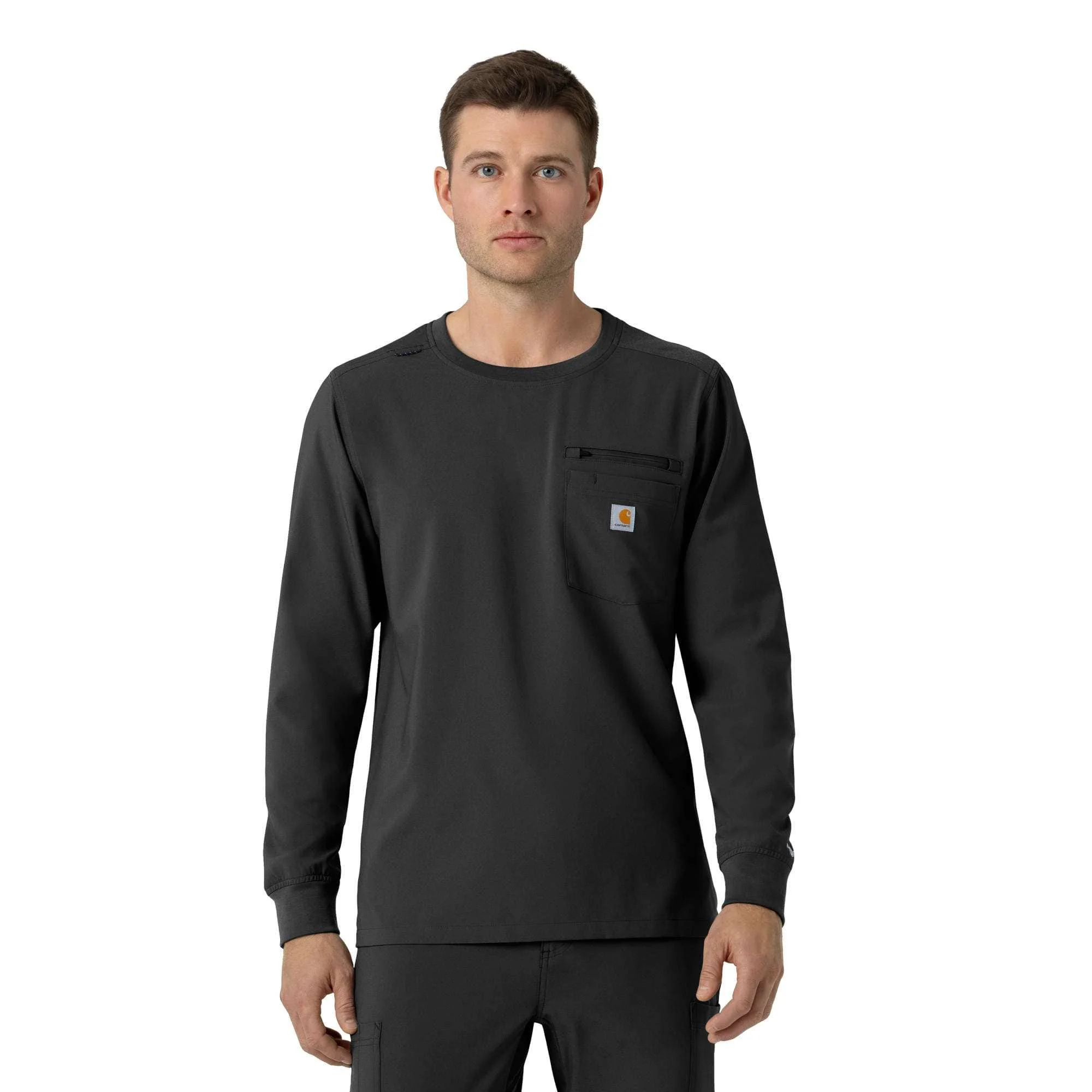 Force Cross-Flex Crew Neck Long Sleeve Scrub Top - 1