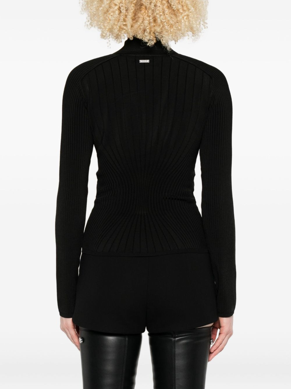 ribbed mock-neck sweater - 4