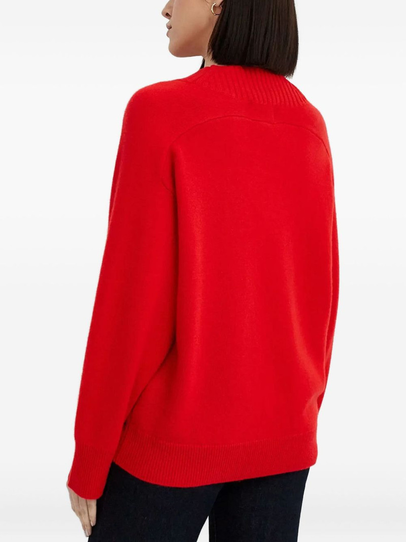 V-neck ribbed sweater 4