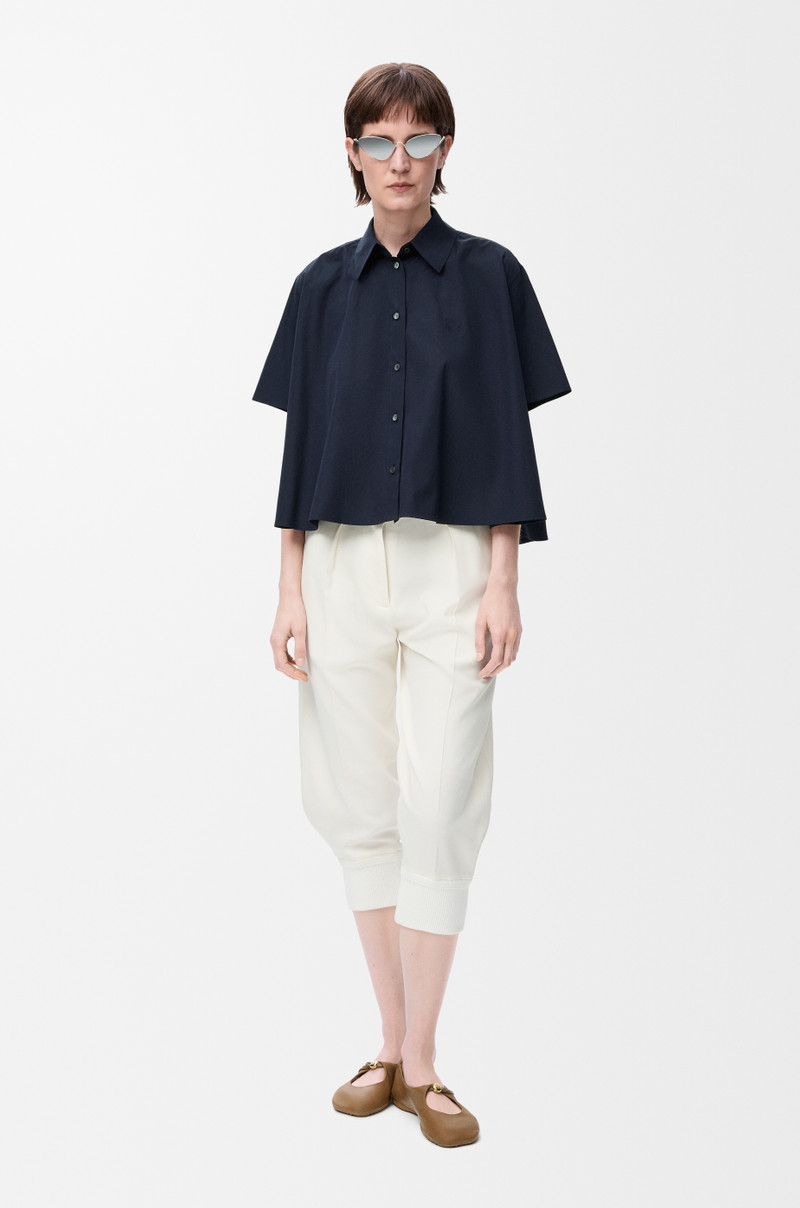 Loewe Short sleeve trapeze shirt in cotton outlook