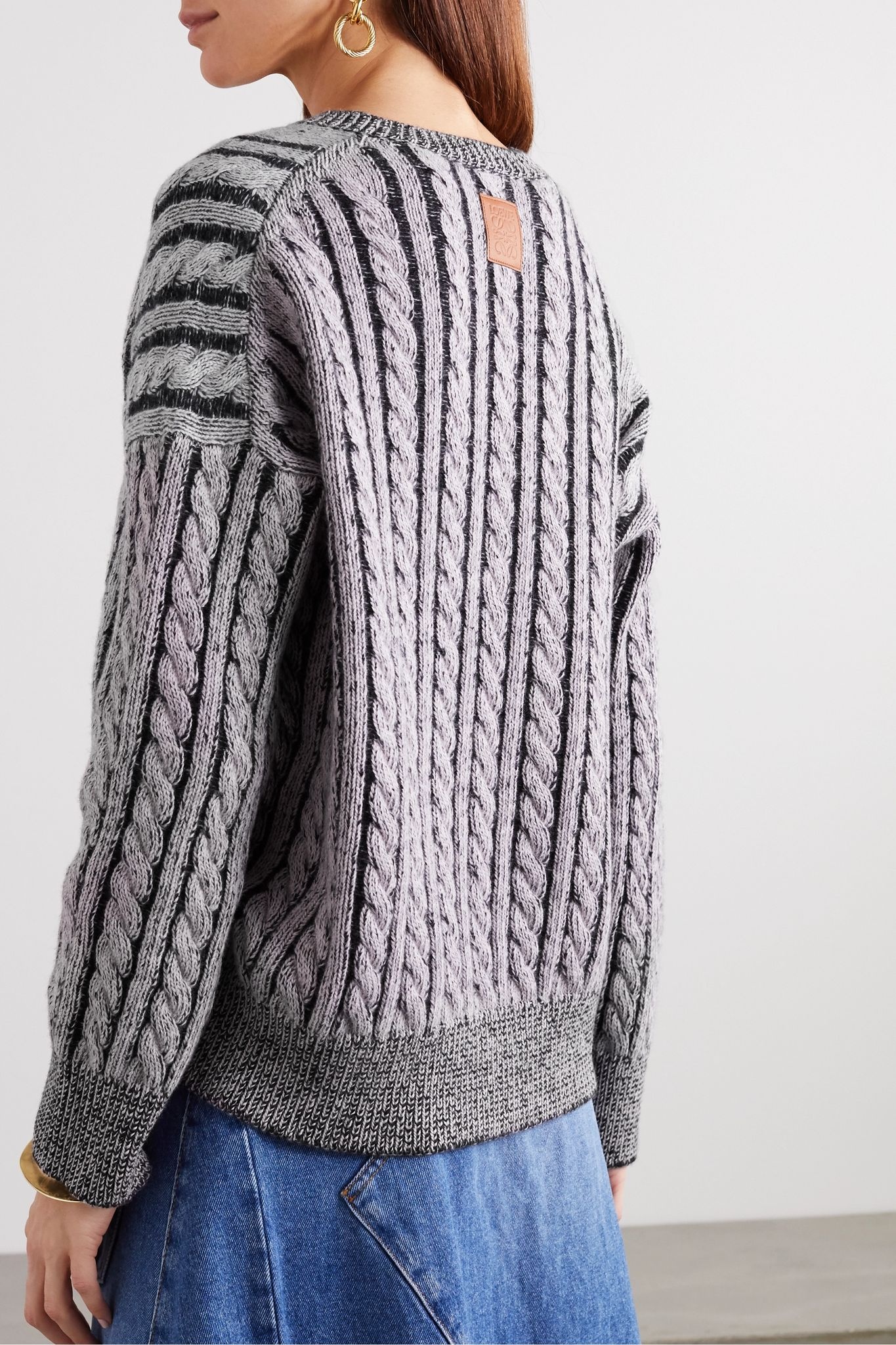 Cable-knit wool sweater  - 4