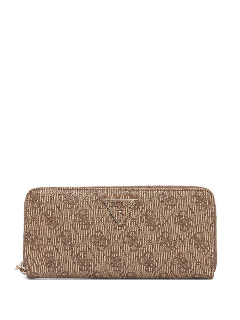Laurel monogram-print logo-plaque wallet 1