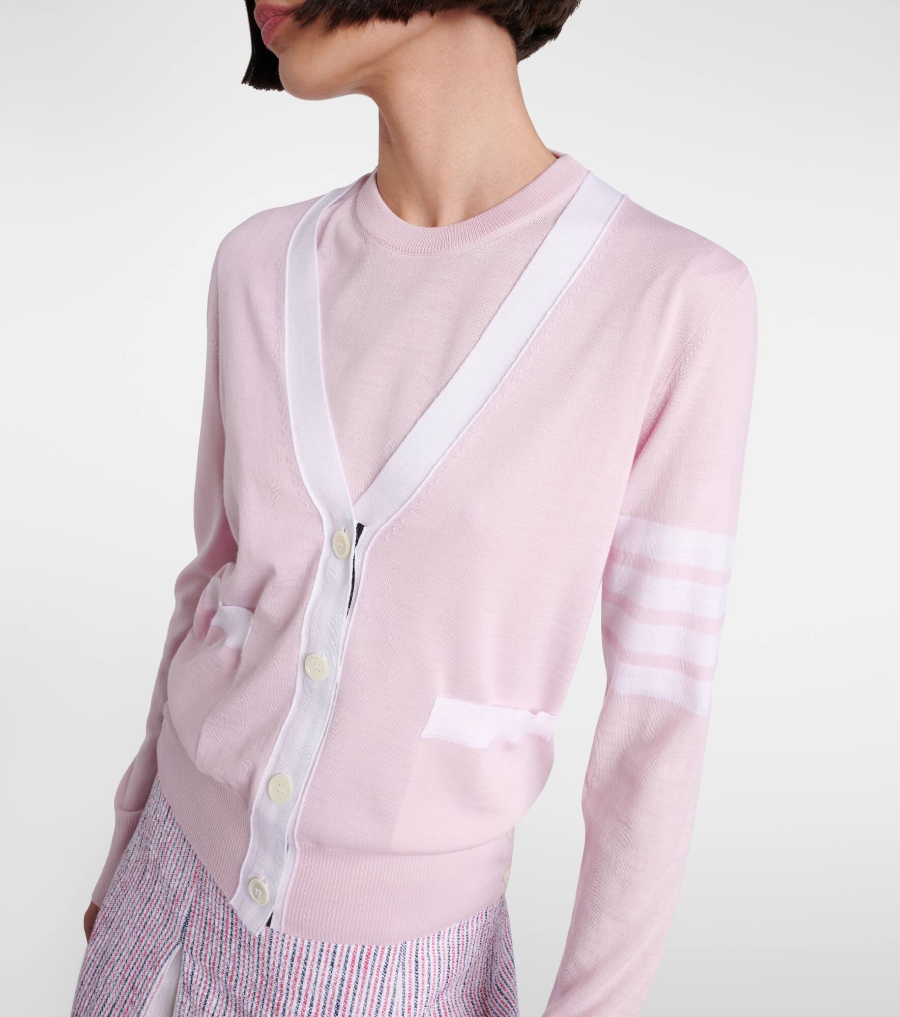 4-Bar virgin wool cardigan - 6