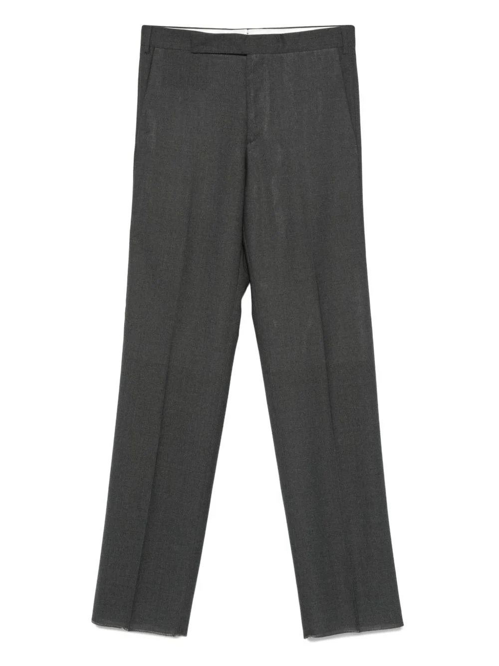 pleated straight-leg trousers - 1