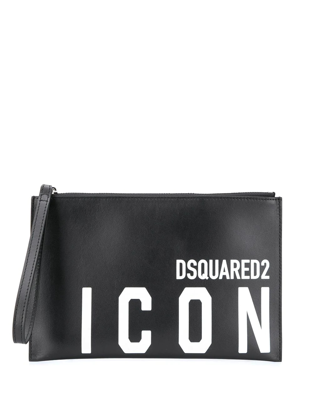 logo print clutch bag - 1