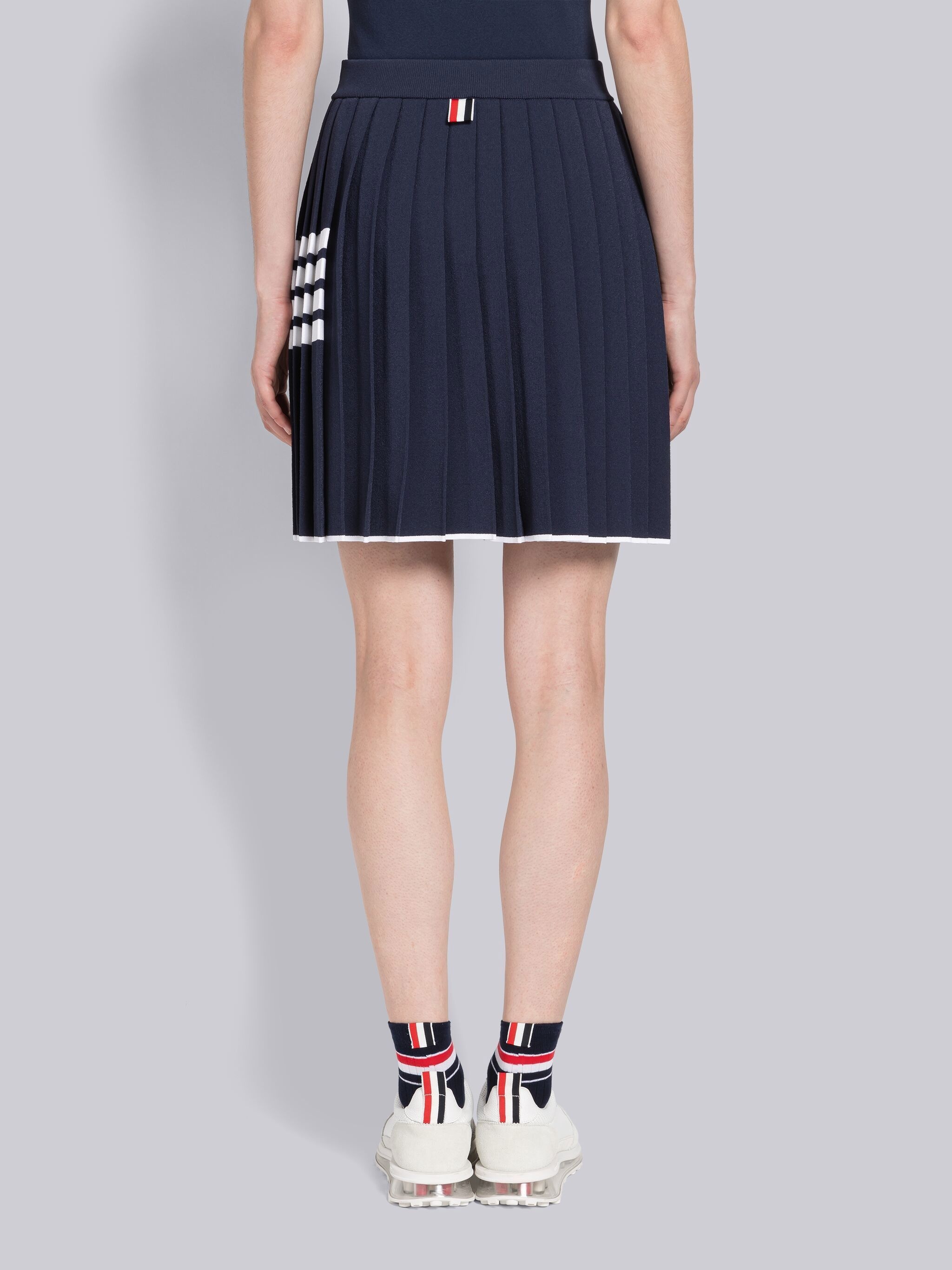 Viscose Tipping 4-Bar Pleated Mini Wrap Skirt - 3