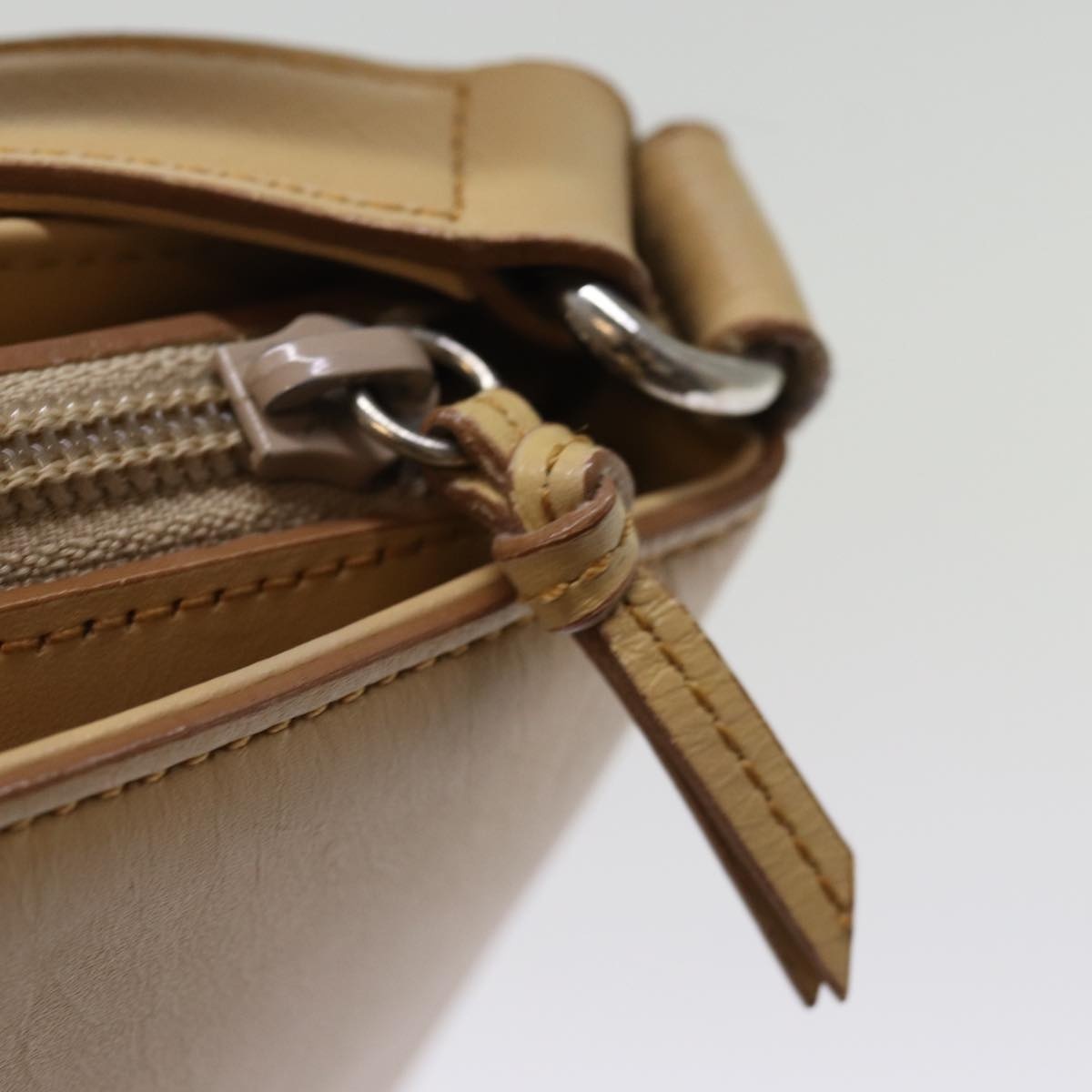 Burberry Shoulder Bag Suede Leather Beige - 10