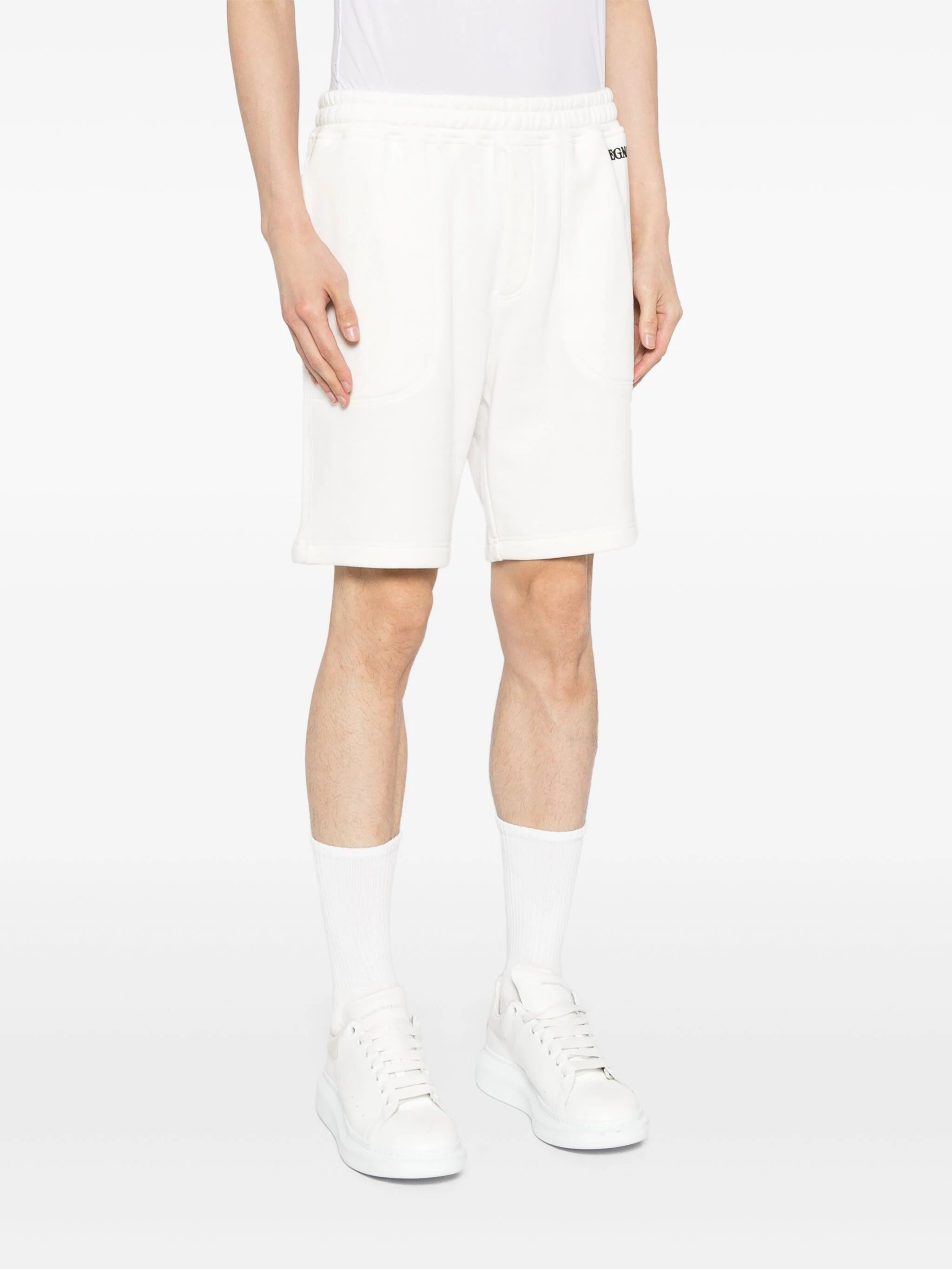 LOGO-EMBROIDERED JERSEY TRACK SHORTS - 3