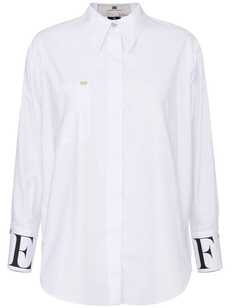 logo-print cotton shirt 1
