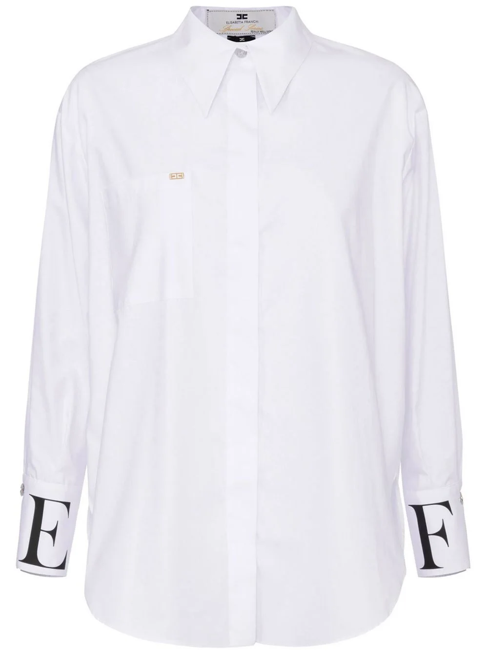 logo-print cotton shirt - 1