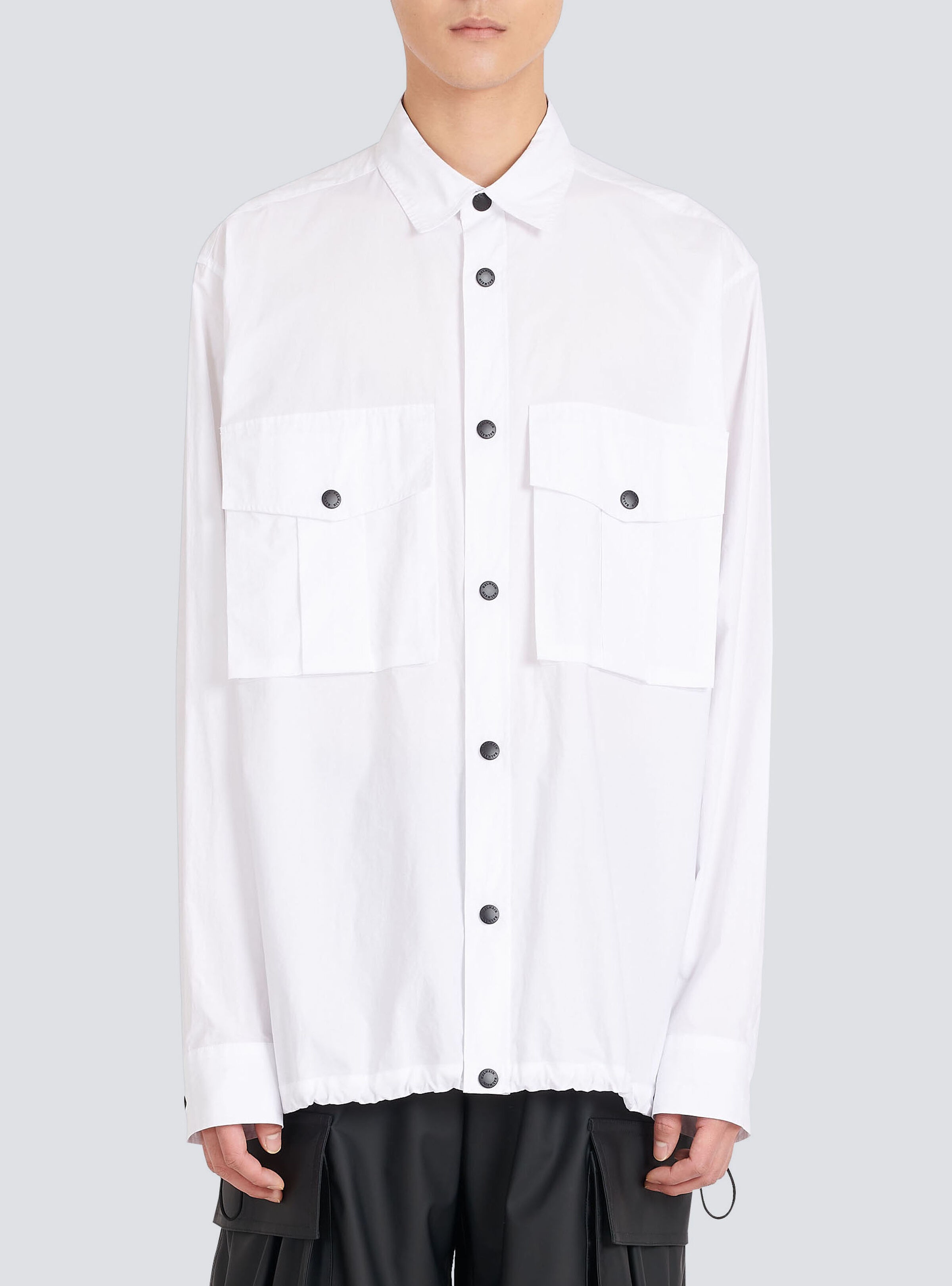 Nylon shirt with Balmain monogram - 6