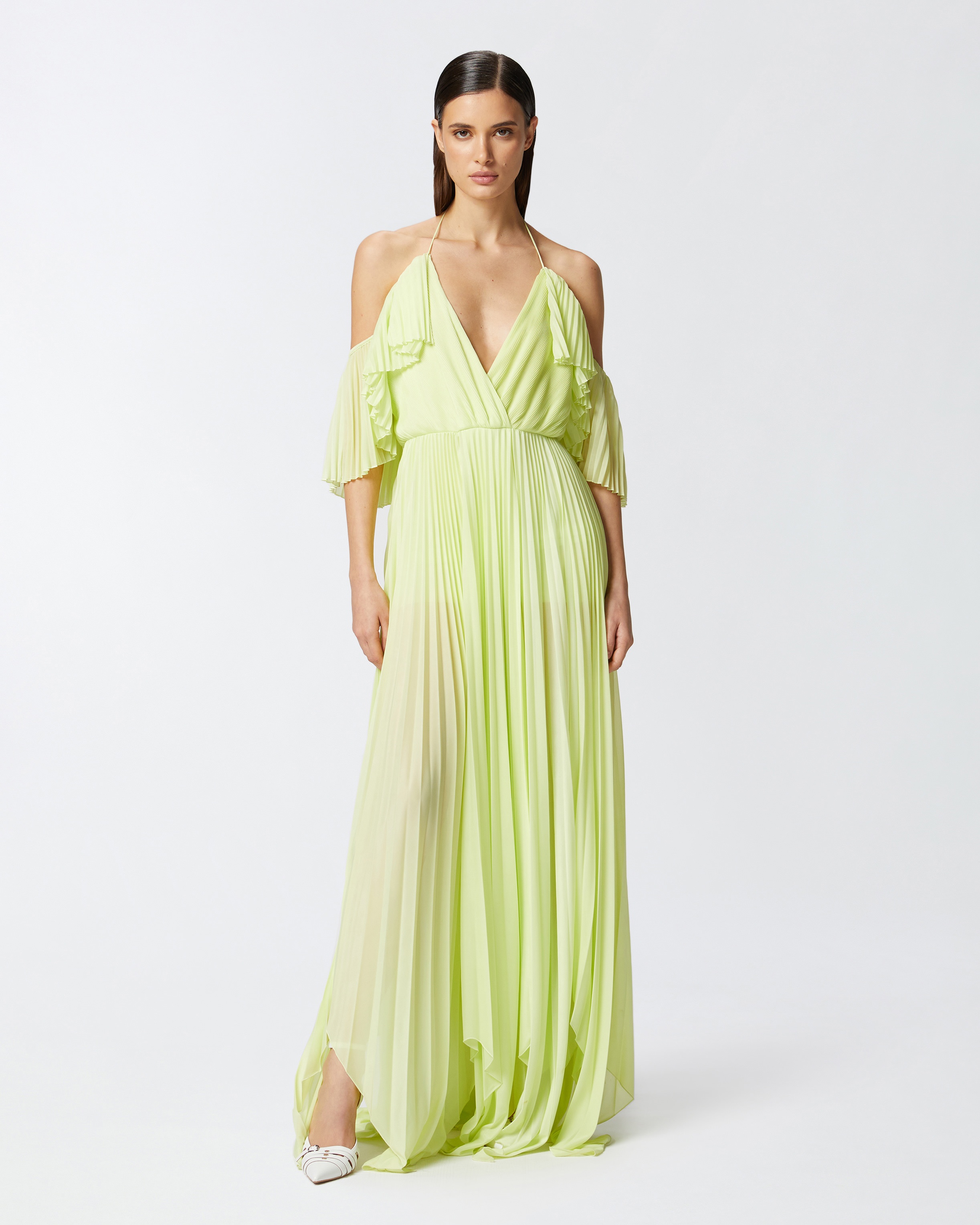 LONG FORMAL DRESS IN LIGHT PLEATED JERSEY - 3