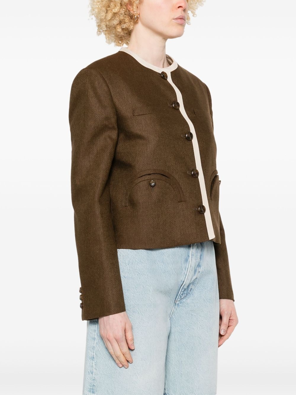 contrast-trim jacket - 3